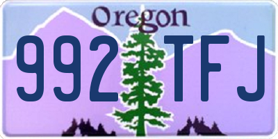 OR license plate 992TFJ