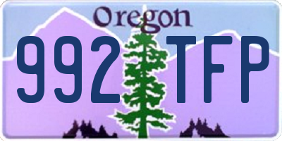 OR license plate 992TFP