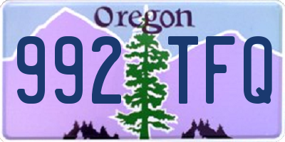 OR license plate 992TFQ