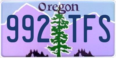 OR license plate 992TFS