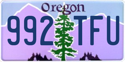 OR license plate 992TFU