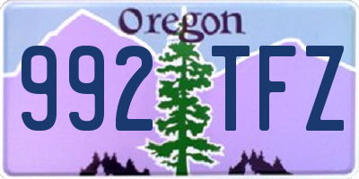 OR license plate 992TFZ