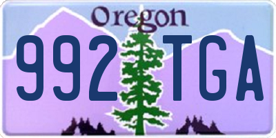 OR license plate 992TGA