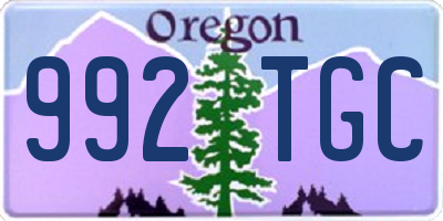 OR license plate 992TGC