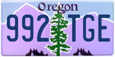 OR license plate 992TGE