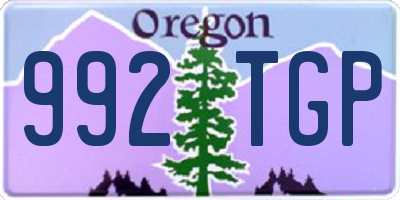 OR license plate 992TGP