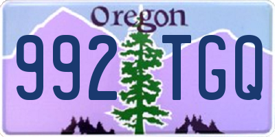 OR license plate 992TGQ