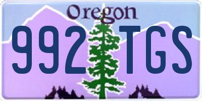 OR license plate 992TGS