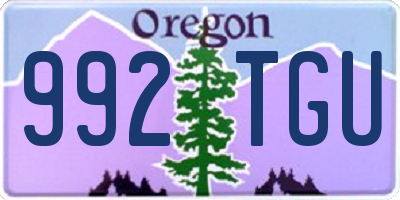 OR license plate 992TGU