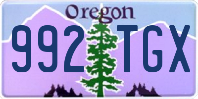 OR license plate 992TGX