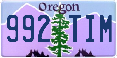 OR license plate 992TIM