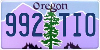 OR license plate 992TIO