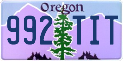 OR license plate 992TIT