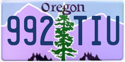 OR license plate 992TIU