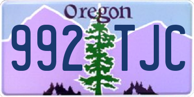 OR license plate 992TJC