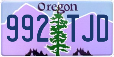 OR license plate 992TJD