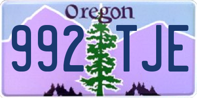 OR license plate 992TJE