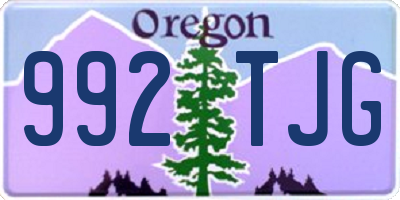 OR license plate 992TJG