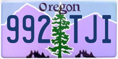 OR license plate 992TJI