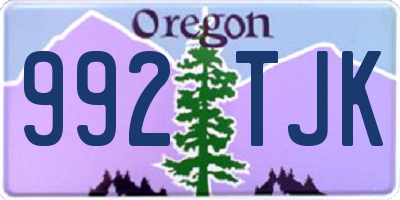 OR license plate 992TJK