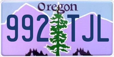 OR license plate 992TJL