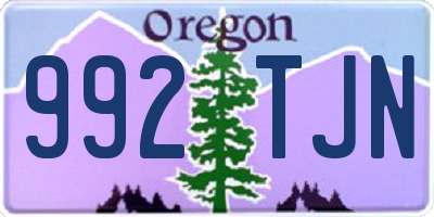 OR license plate 992TJN