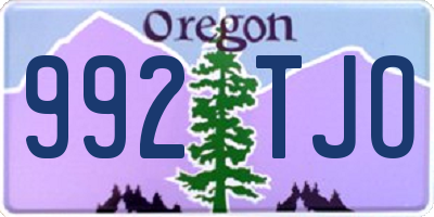 OR license plate 992TJO