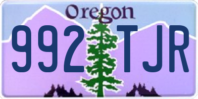 OR license plate 992TJR