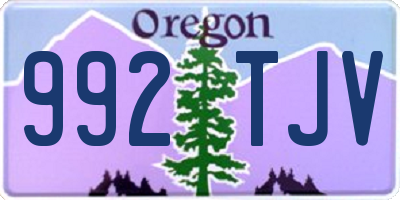 OR license plate 992TJV