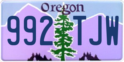 OR license plate 992TJW