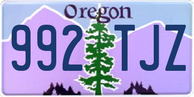 OR license plate 992TJZ