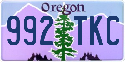 OR license plate 992TKC