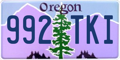 OR license plate 992TKI