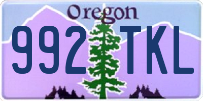 OR license plate 992TKL