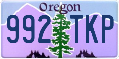 OR license plate 992TKP