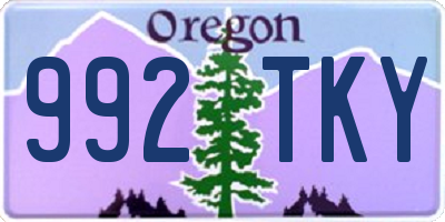 OR license plate 992TKY