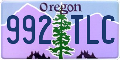OR license plate 992TLC