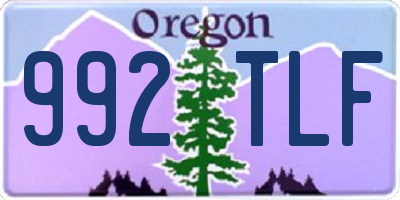 OR license plate 992TLF