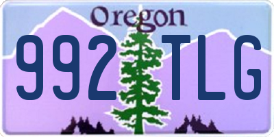 OR license plate 992TLG