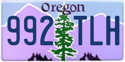 OR license plate 992TLH