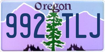 OR license plate 992TLJ