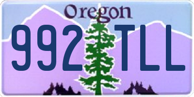 OR license plate 992TLL