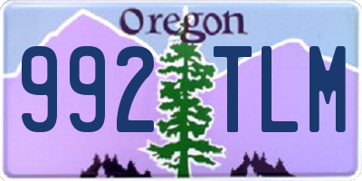 OR license plate 992TLM