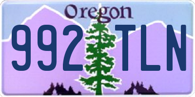 OR license plate 992TLN