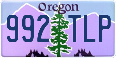 OR license plate 992TLP