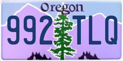 OR license plate 992TLQ