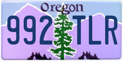 OR license plate 992TLR