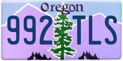 OR license plate 992TLS