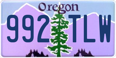 OR license plate 992TLW