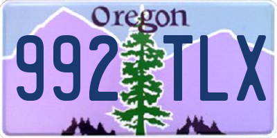 OR license plate 992TLX